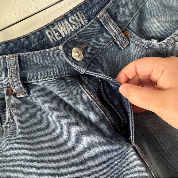 Rewash High Rise Jeans Y2K Streetwear 9/29 Junior Crop Vintage Staple Distressed - Picture 6 of 16